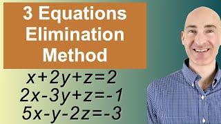 Solving Systems of 3 Equations Elimination [upl. by Dempster]