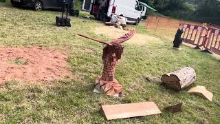 A fabulous range of wooden sculpture at Caerleon festival 2024 [upl. by Anerul21]