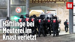 Gefängnismeuterei Polizei stürmt Knast in Thüringen  JVA Untermaßfeld [upl. by Suoicul]